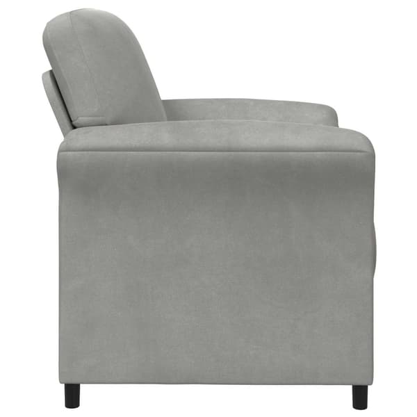En-sitssoffa Ljusgrå 88 x 83 x 95 cm Sammet