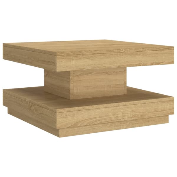 Soffbord ljusbrun 60x60x35 cm MDF
