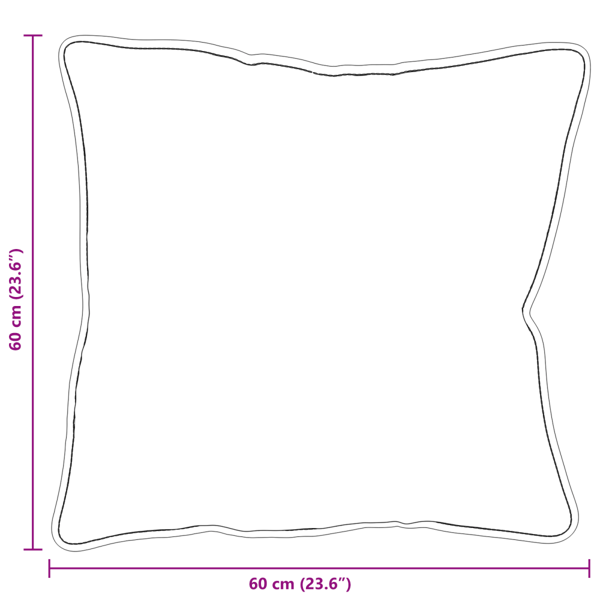 Kudde med kudde 2 pcs Vit 60 x 60 x 20 cm Polyester