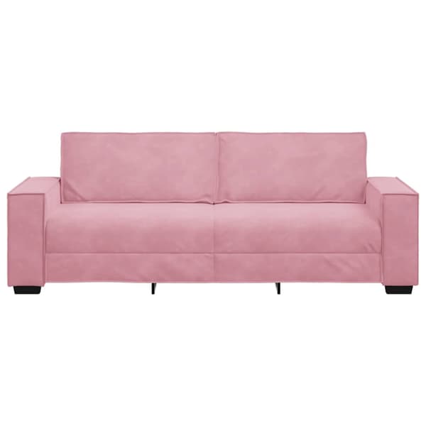 3-sitssoffa rosa 220x78x84 cm sammet