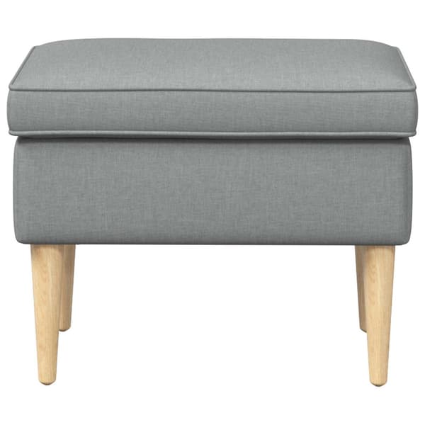 Fotpall Ljusgrå 55 x 35 x 41 cm Polyester