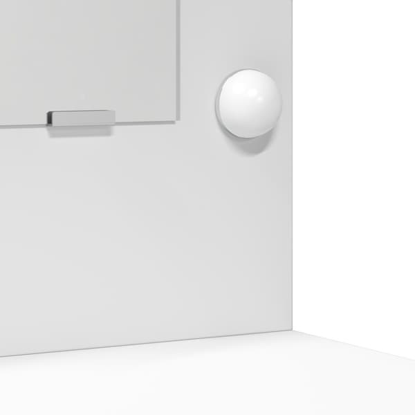 Sminkbordssats med LED med låda 2 pcs Vit Konstruerat trä