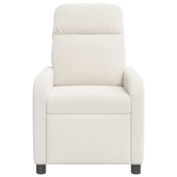 Recliner Gräddvit Bouclé