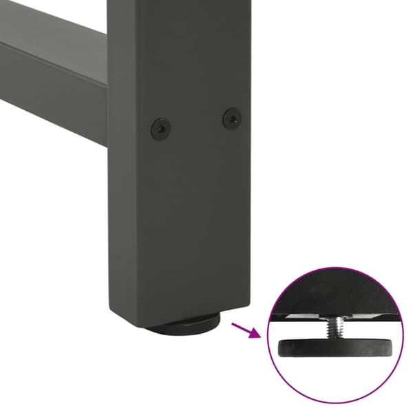 Soffbordsben antracit 2 st 70x(30-31) cm stål