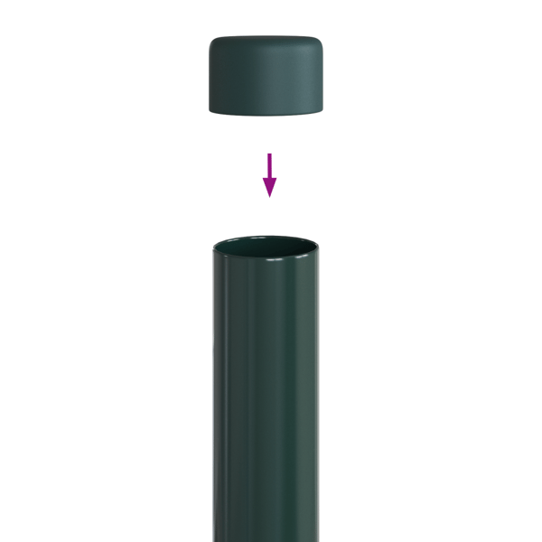 Stängselstolpe 12 pcs Grön 110 cm Pulverlackerad stål