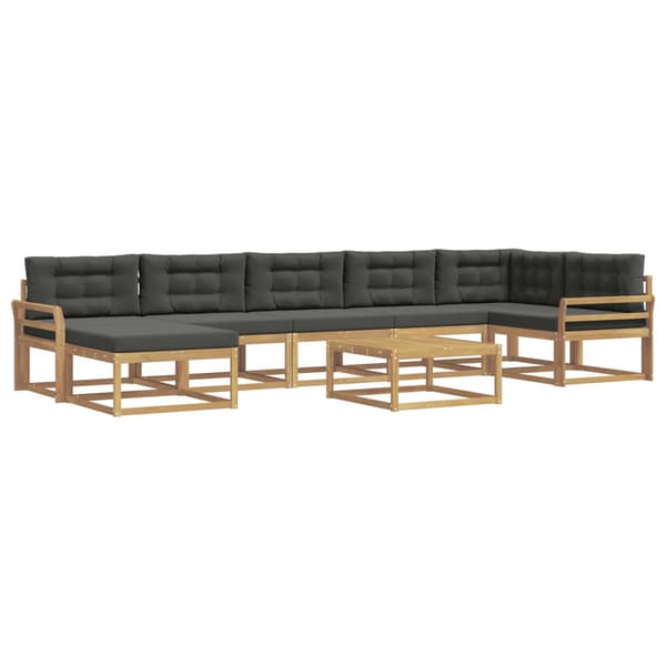 Utomhussoffset 8 pcs Vit och antracit
