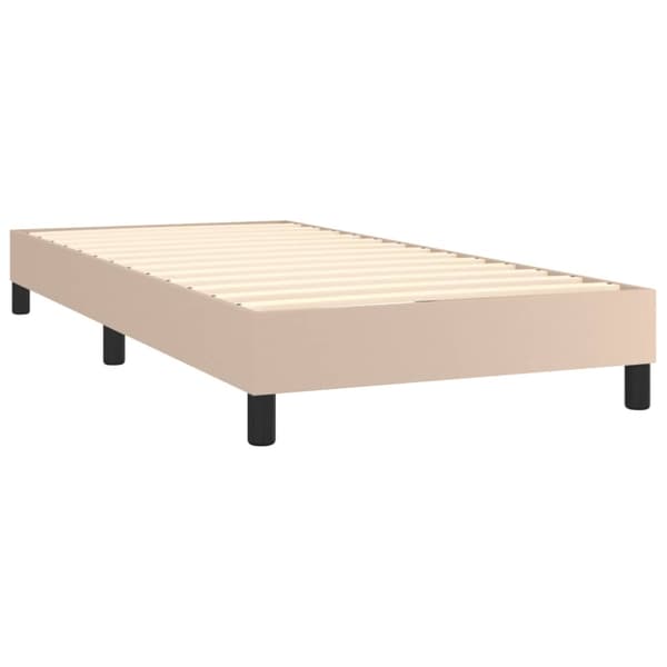 Boxspring-sängram cappuccino 80x200 cm konstläder