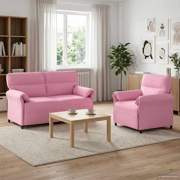 Soffset 2 st Rosa Tyg