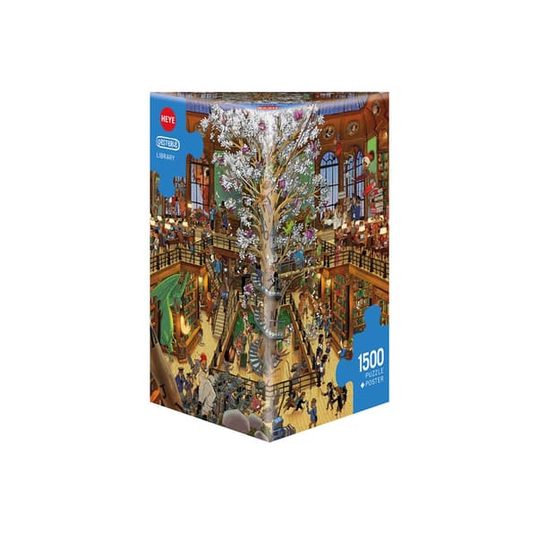 Triangular, Library, Pussel, 1500 bitar, Heye