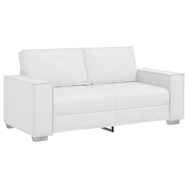 Tvåsitssoffa Vit 180 cm Konstläder