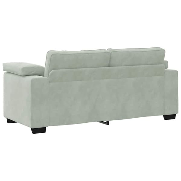 Loveseat soffa ljusgrå 180x77x82 cm sammet