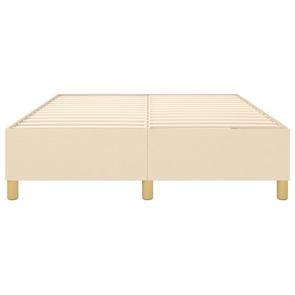 Boxspring-sängram gräddvit 140x190 cm tyg