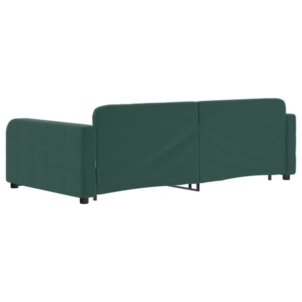 Dagbädd utdragbar mörkgrön 100x200 cm sammet