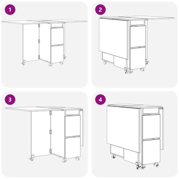 Matbord 2 pcs 140 x 80 x 77 cm Konstruerat trä Vit Rektangulär