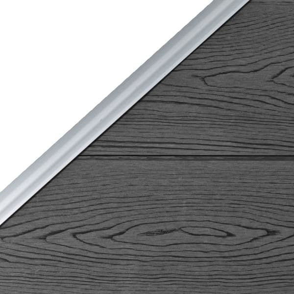 Staketpanel WPC 95x(105-180) cm svart