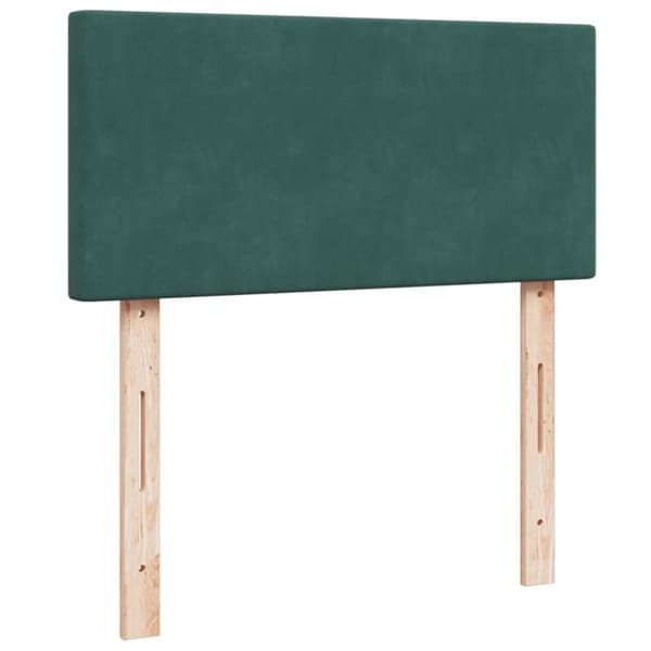 Ramsäng med madrass mörkgrön 100x200 cm sammet