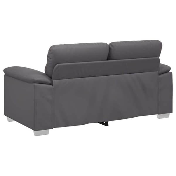 2-sitssoffa grå 160x81x84 cm konstläder