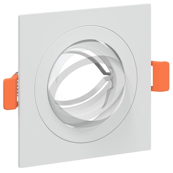 Spotlight 24 pcs Vit 9 x 9 x 2 cm Aluminium