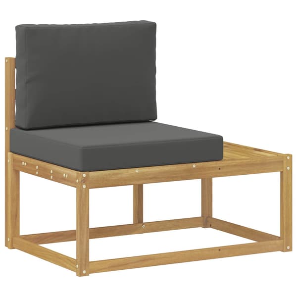 Utomhussoffset med kudde 3 pcs Vit och antracit Polyester