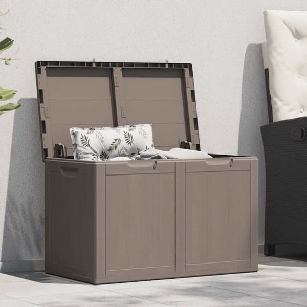 Dynbox 180 liter brun PP-träliknande