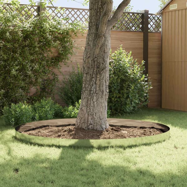 Kant för gräsmatta 10 pcs 103 x 20 cm metall Silver
