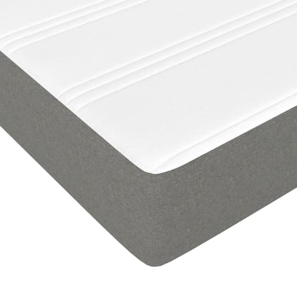 Ramsäng med madrass mörkgrå 100x200 cm tyg
