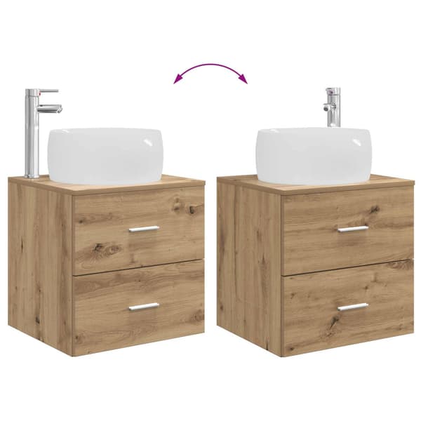 Badrumsmöbelset 2 pcs Artisan-ek Konstruerat trä