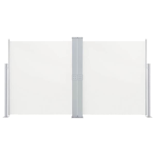 Infällbar sidomarkis gräddvit 140x600 cm