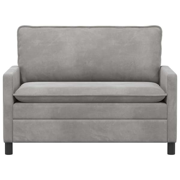 Soffa Ljusgrå 126 x 81 x 87,5 cm Sammet