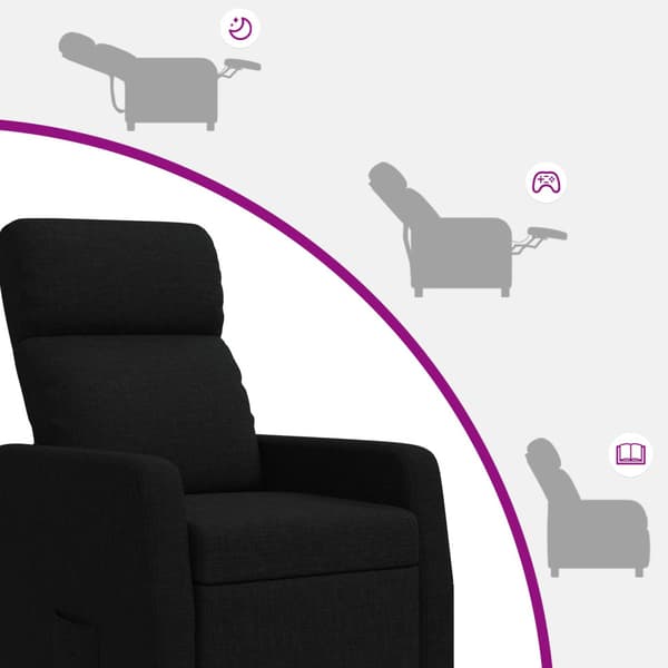 Recliner Svart Tyg