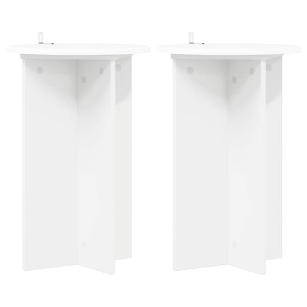 Växtställ 2 pcs Vit Ø40 x 60 cm Konstruerat trä
