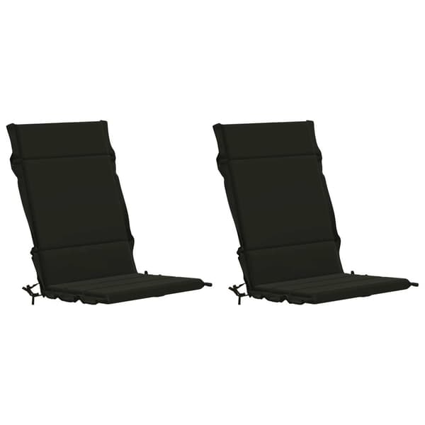 2-delade Höga Ryggstolsdynor GEMERT 2 st 100% Polyester Svart