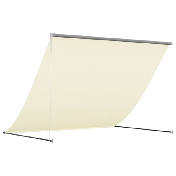 Infällbar markis gräddvit 200x150 cm tyg och stål
