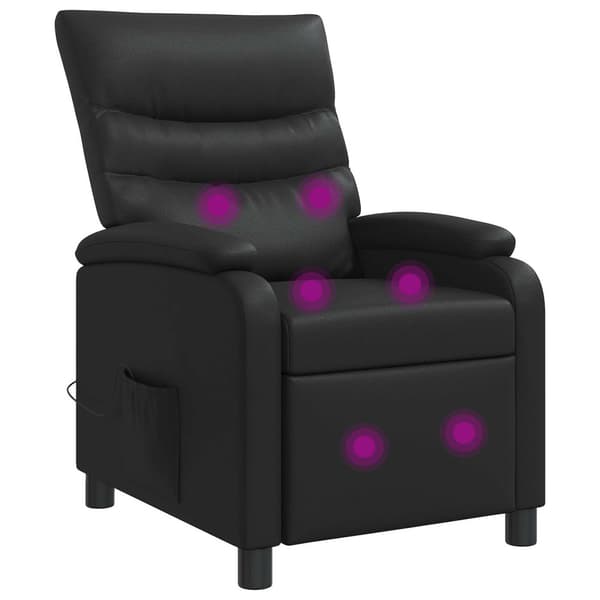 Massagefåtölj Svart Konstläder