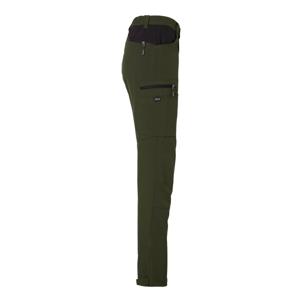Moa Trousers w Dark olive Female