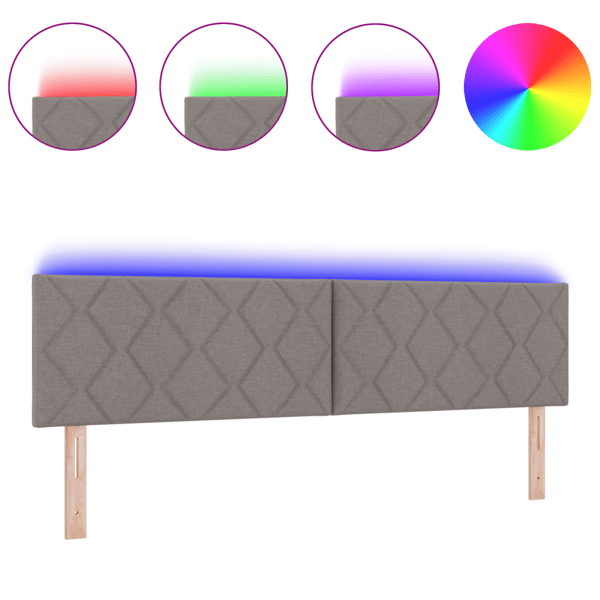 LED huvuddyna Taupe tyg