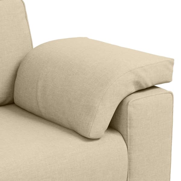 Tvåsitssoffa Kräm 160 cm tyg