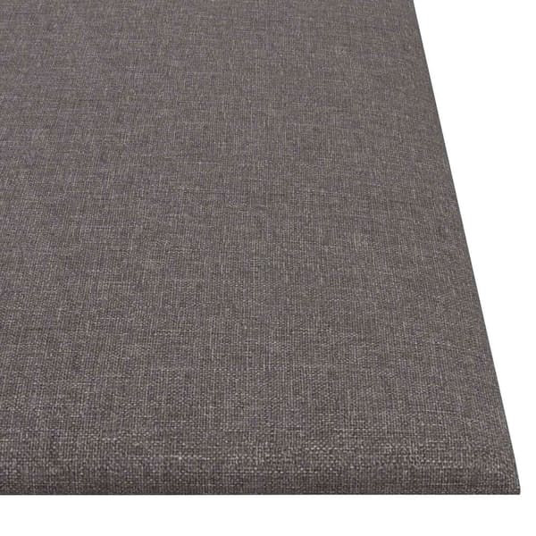 Väggsänggavel 12 pcs Ljusgrå 30 x 30 cm tyg
