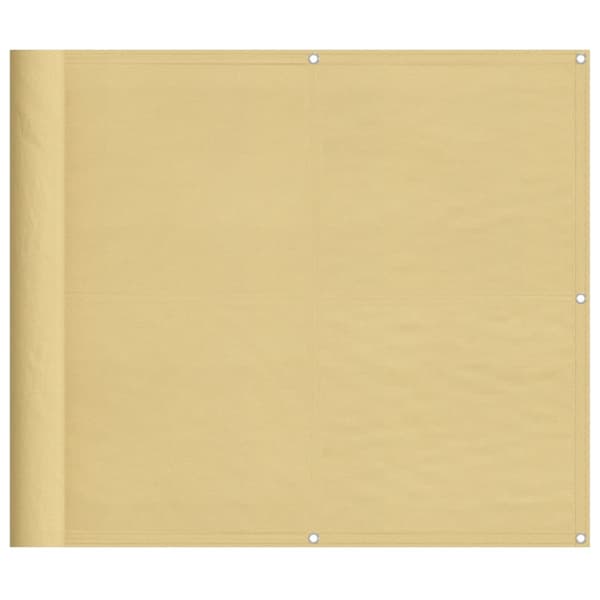 Balkongskärm sand 90x600 cm 100% polyester oxford