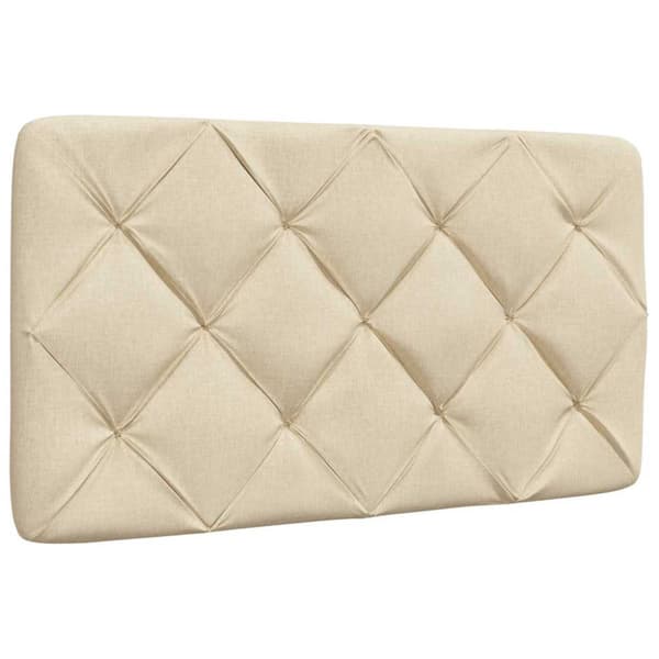 Bed with Mattress Cream 80x200 cm Fabric