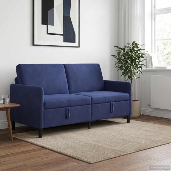 Soffa med förvaring Polisblå 172 x 78 x 87 cm Polyester