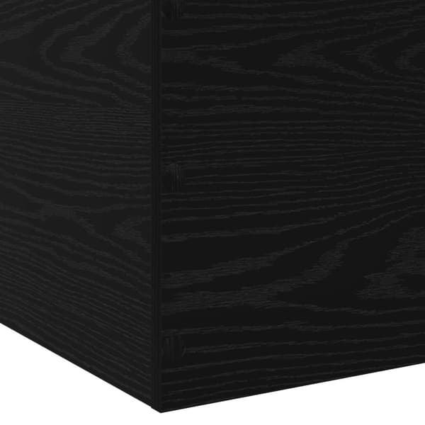 Golvsängsram Svart ek 80 x 200 cm Konstruerat trä