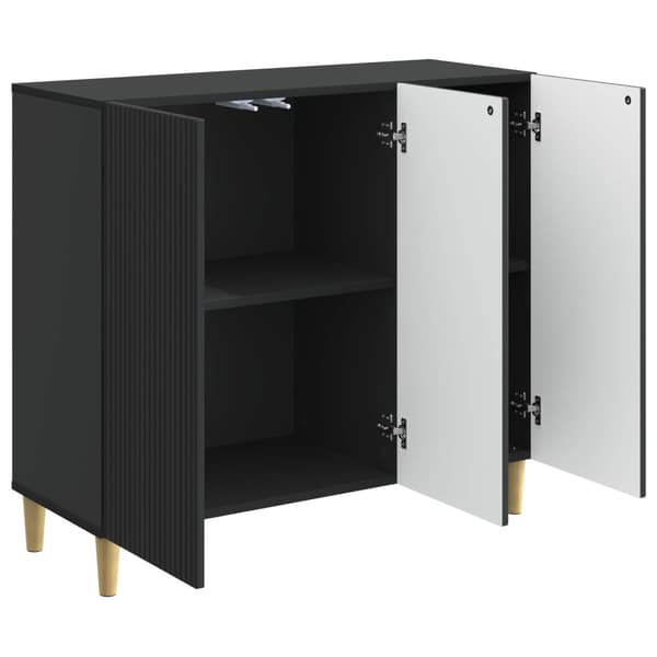 Sideboard Svart 89 x 34,5 x 80 cm Konstruerat trä
