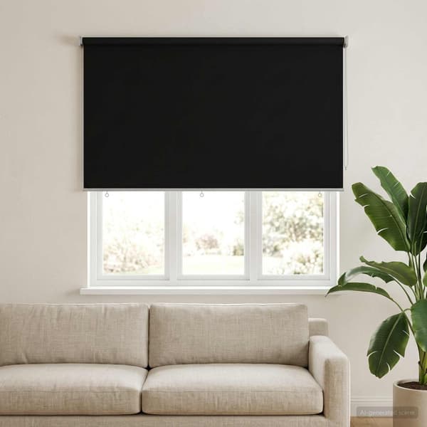 Rullgardin UV-skydd Svart 200 x 140 cm Polyester