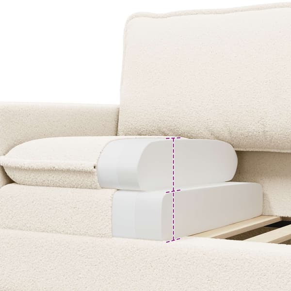 Soffa Gräddvit 156 x 81 x 87,5 cm Tyg