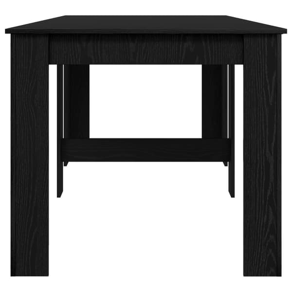 Matbord 240 x 85 x 75 cm Konstruerat trä Svart ek Rektangulär