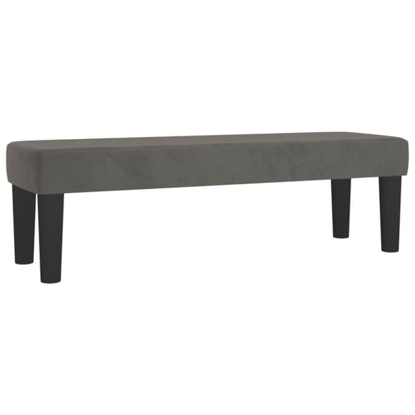 Ramsäng med madrass mörkgrå 140x190 cm sammet