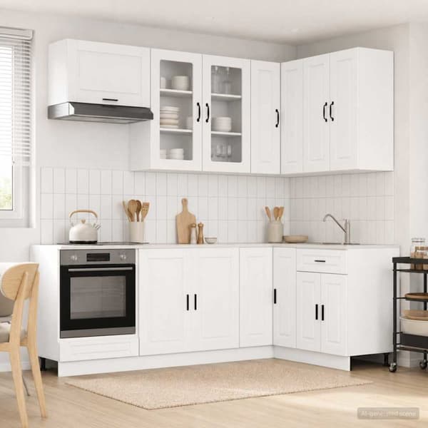 Köksenhet PORTO 8 pcs Vit Konstruerat trä