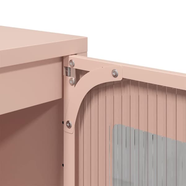 Highboard rosa 68x39x123 cm stål