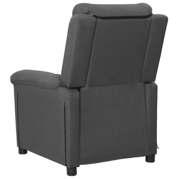 Massagefåtölj mörkgrå tyg
